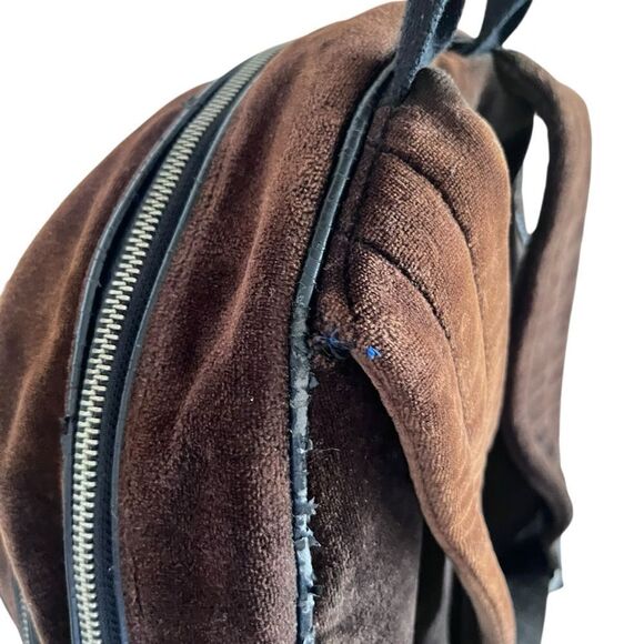 Juicy Couture Y2K Brown Velvet Backpack